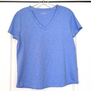 Vineyard Vines Blue Slub V-neck Tee Shirt Size S